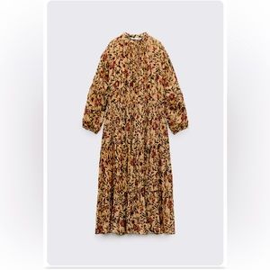 Zara NWOT Boho print midi dress - Perfect for Fall